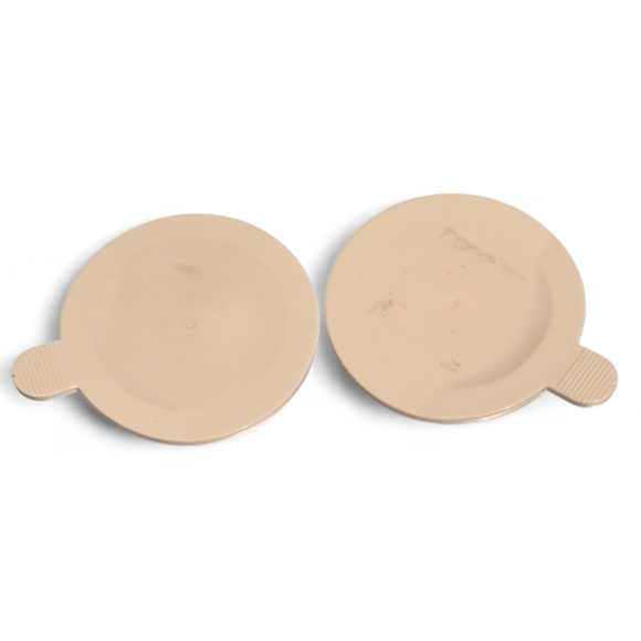 Vintage Tupperware Sugar Creamer Set 2310 2309 White Pink Lids 1980s USA Kitchen - Picture 4 of 6